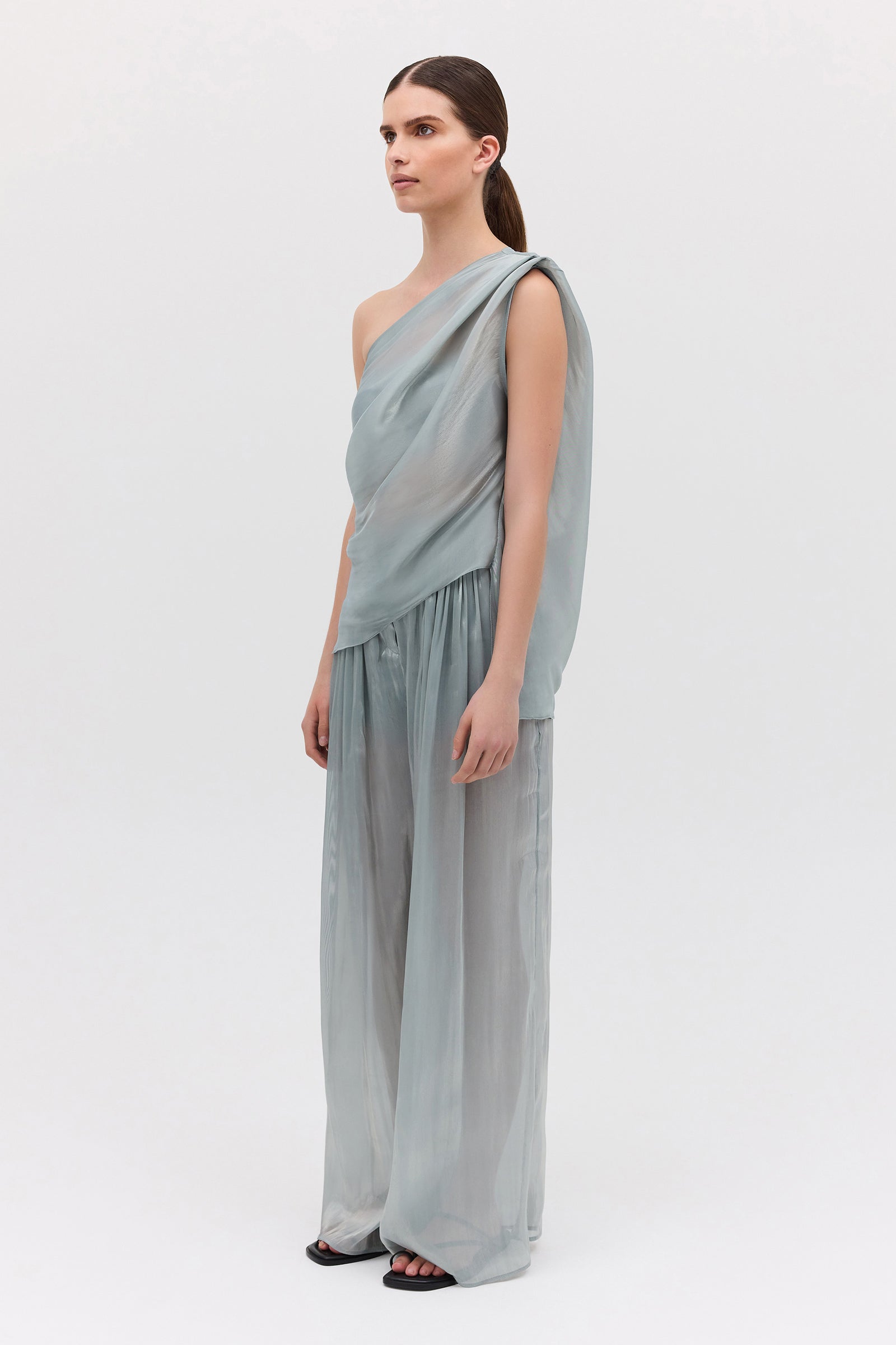 BLUE LIQUID ORGANZA ANTONIA TOP