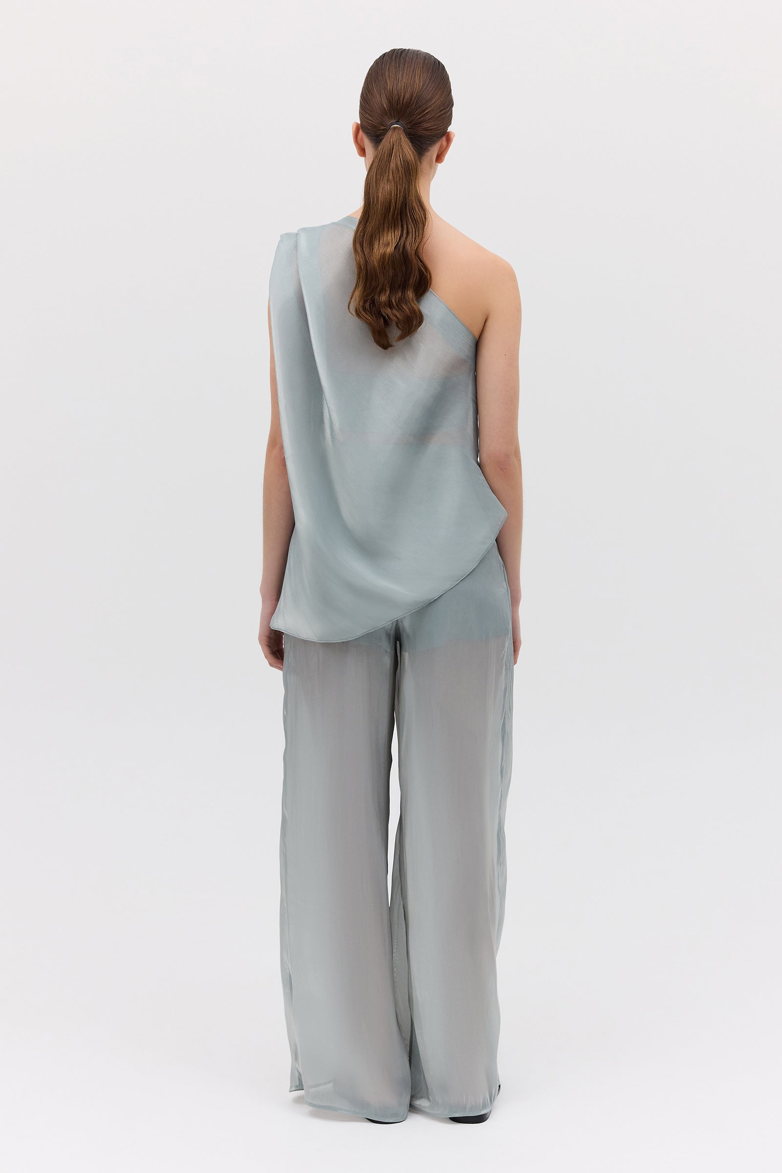 BLUE LIQUID ORGANZA ANTONIA TOP