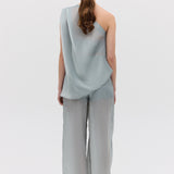 BLUE LIQUID ORGANZA ANTONIA TOP