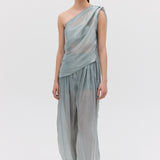 BLUE LIQUID ORGANZA ANTONIA TOP