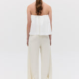 WHITE COTTON PRISM TOP