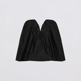 BLACK COTTON PRISM TOP