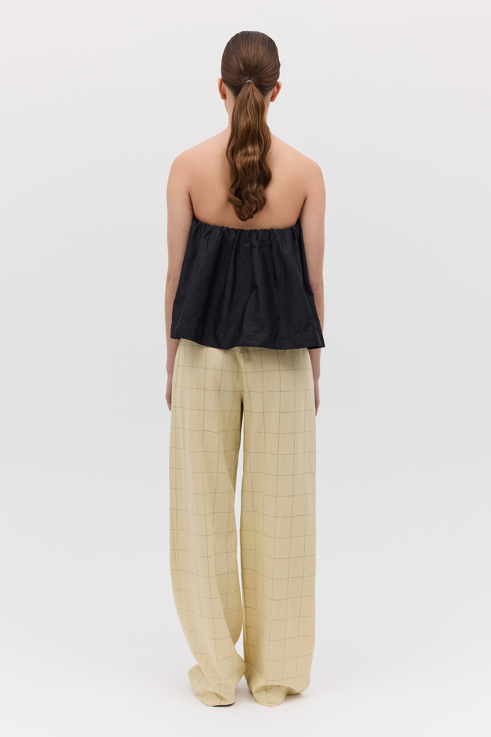 BLACK COTTON PRISM TOP