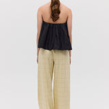 BLACK COTTON PRISM TOP