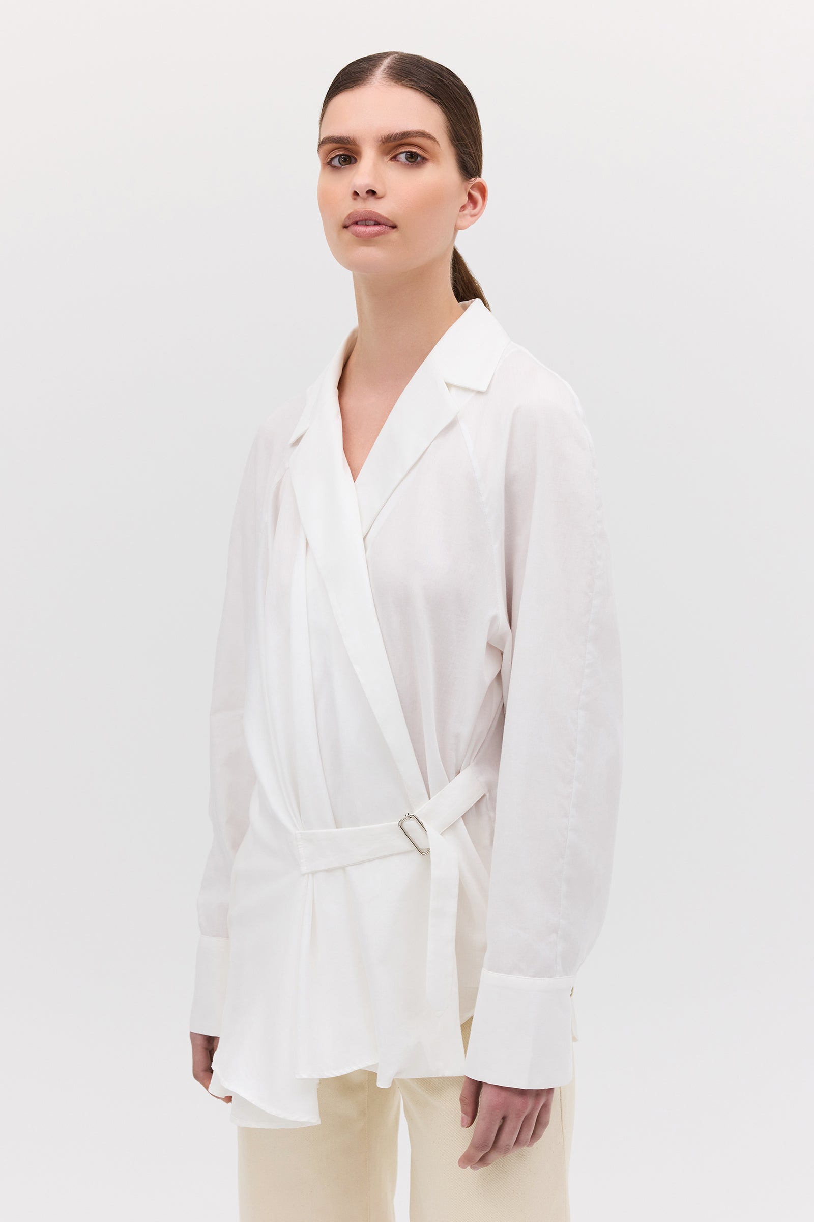 WHITE COTTON ISABELLA SHIRT