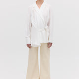 WHITE COTTON ISABELLA SHIRT