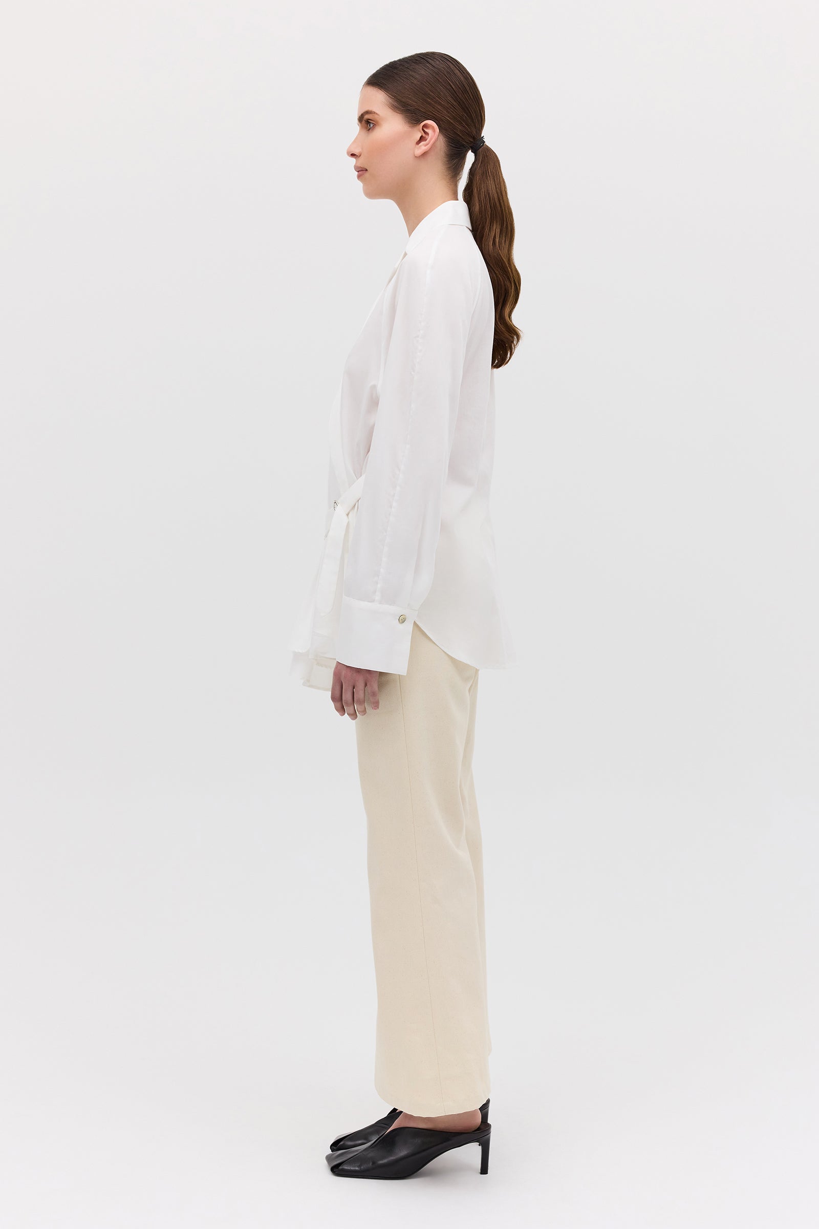 WHITE COTTON ISABELLA SHIRT