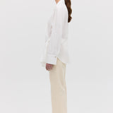 WHITE COTTON ISABELLA SHIRT