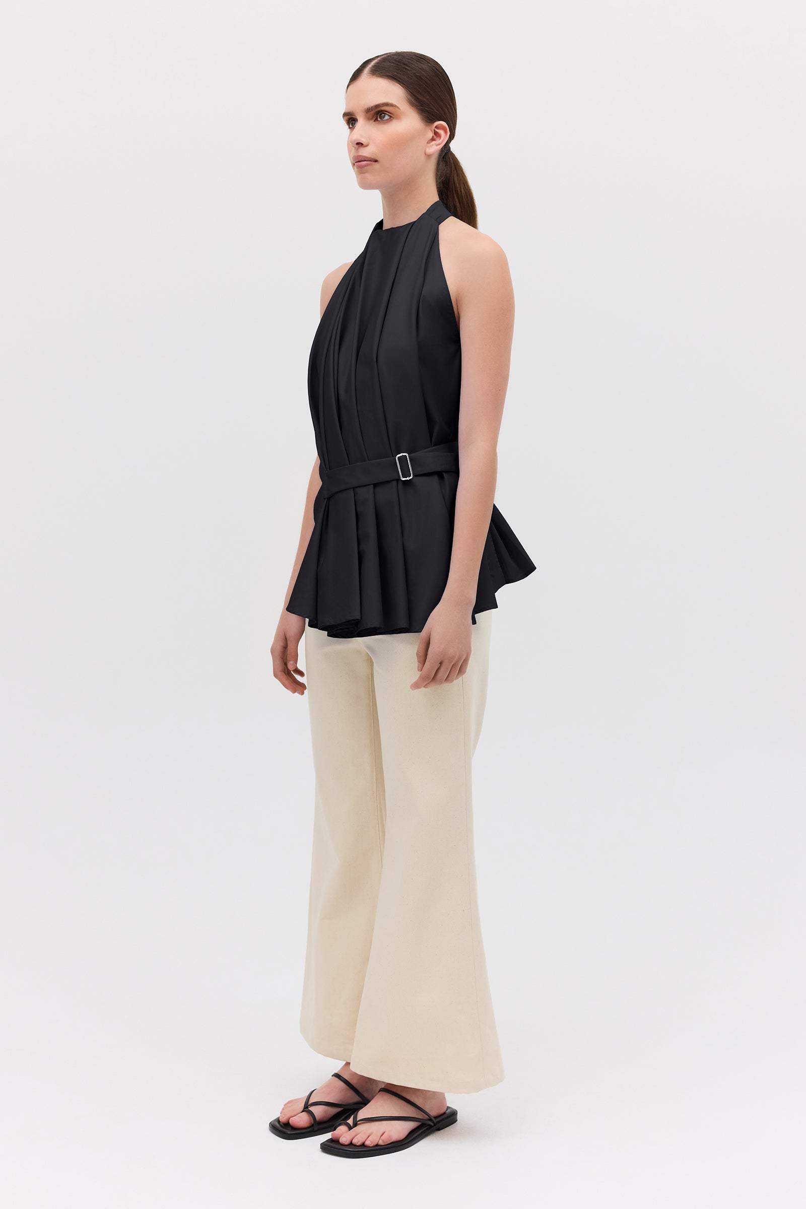 BLACK COTTON ISABELLA TOP