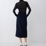 BLACK MESH CONTOUR TOP