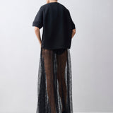 BLACK SATIN EVOLVE TOP