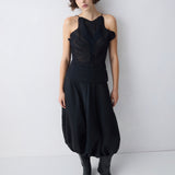BLACK PARACHUTE SATIN HORIZON SKIRT
