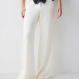 CREAM SATIN PULSE PANT