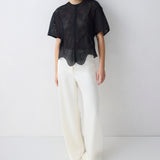 CREAM SATIN PULSE PANT