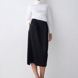 WHITE COTTON SHIRTING BYSTANDER TOP