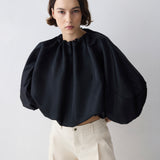 BLACK PARACHUTE SATIN HORIZON TOP