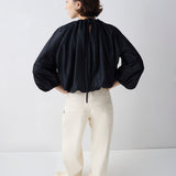 BLACK PARACHUTE SATIN HORIZON TOP