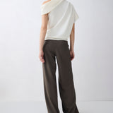 CREAM SATIN VEIL TOP