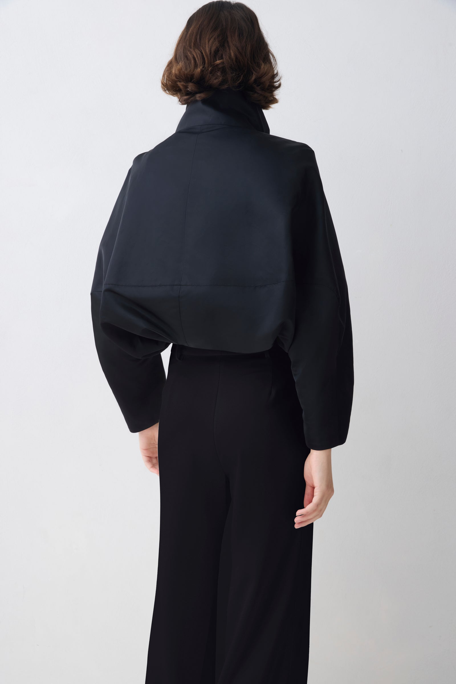 BLACK PARACHUTE SATIN AETHER BOMBER JACKET