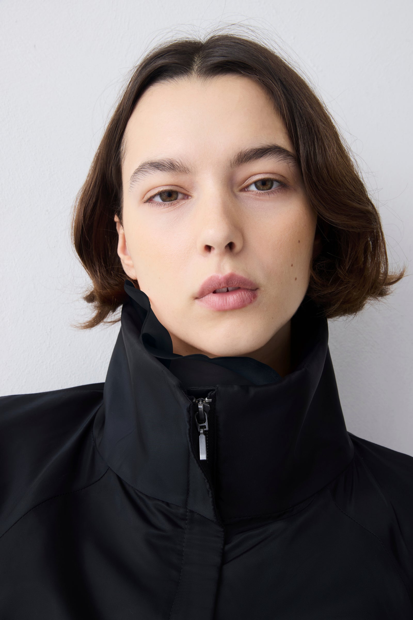 BLACK PARACHUTE SATIN AETHER BOMBER JACKET