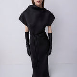 BLACK DOUBLE ORGANZA EVOLUTION DRESS