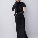 BLACK DOUBLE ORGANZA EVOLUTION DRESS