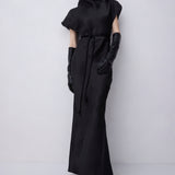 BLACK DOUBLE ORGANZA EVOLUTION DRESS