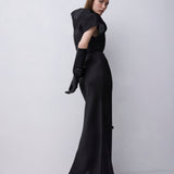 BLACK DOUBLE ORGANZA EVOLUTION DRESS