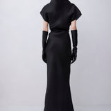 BLACK DOUBLE ORGANZA EVOLUTION DRESS