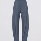 Blue pants on gray background