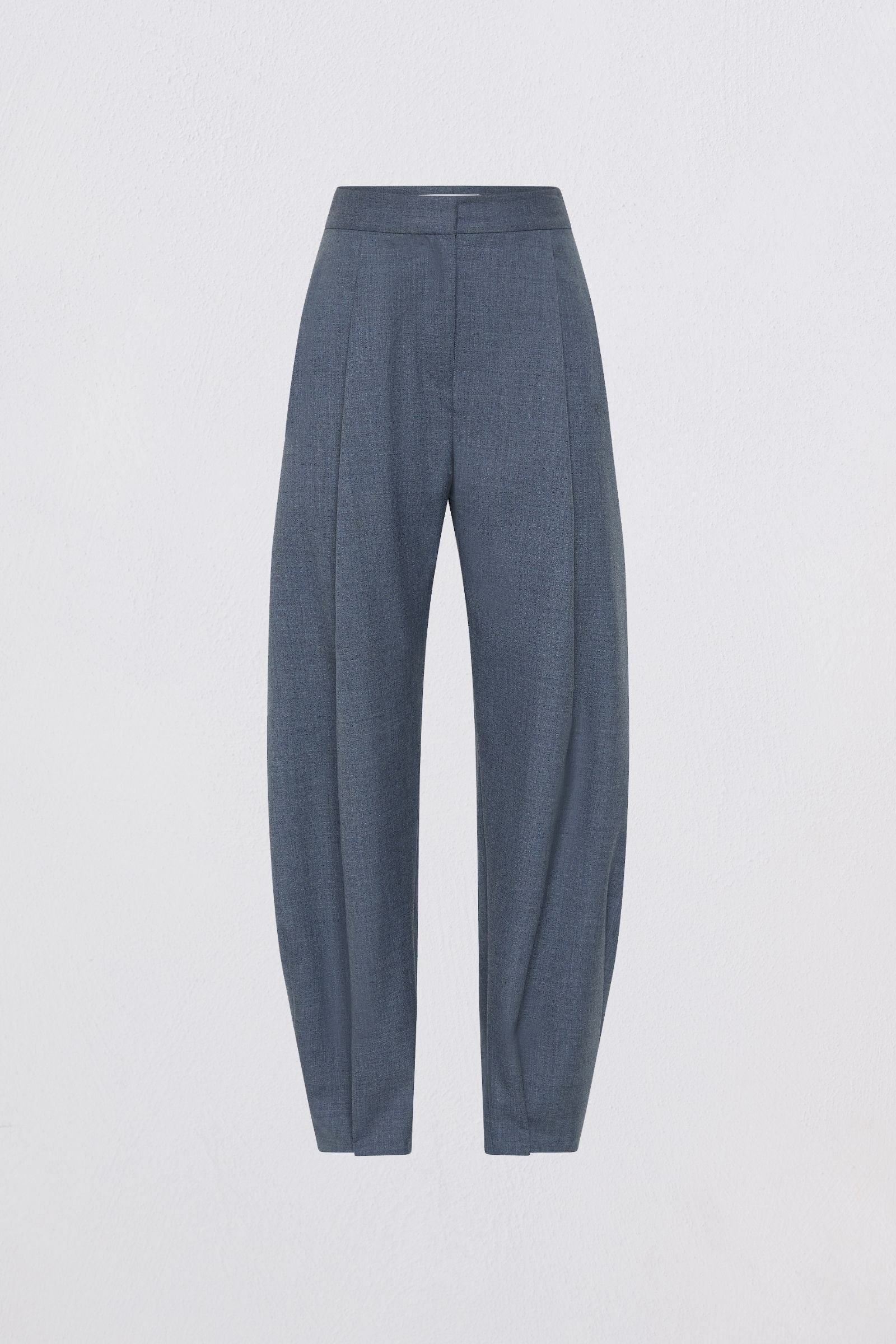 Blue pants on gray background