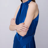 COBALT SILK SATIN ISABELLA GOWN