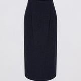 NAVY BOUCLE TWEED EMBER SKIRT