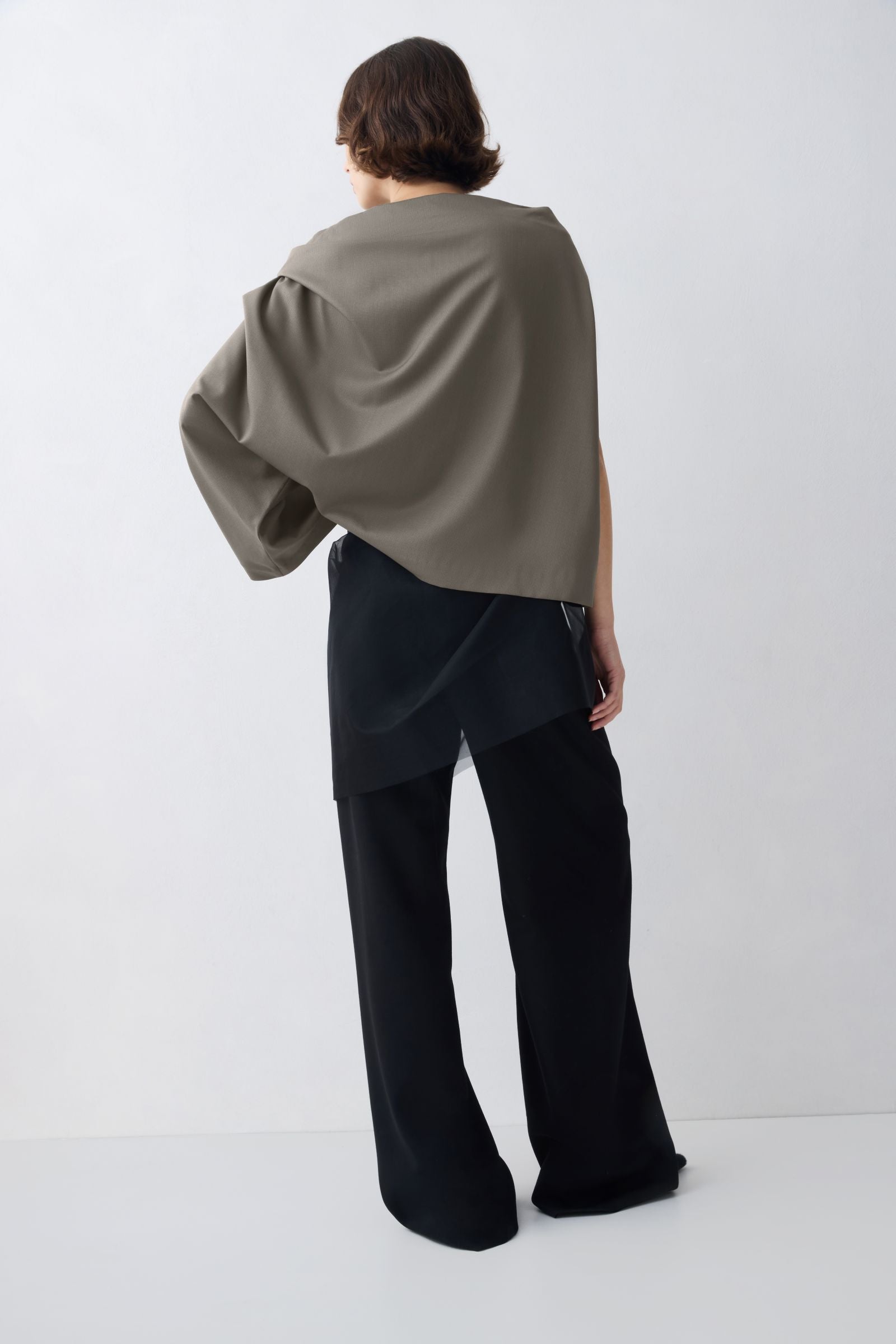 BRONZE WOOL SUITING SIGNAL TOP