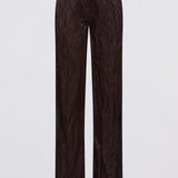 CHOCOLATE COTTON METAL GISELLE PANT
