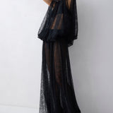 BLACK SPOT LACE GIOVANNA TOP