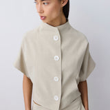 TAUPE SUITING MUTUAL JACKET