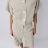 TAUPE SUITING MUTUAL JACKET