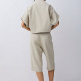 TAUPE SUITING MUTUAL JACKET