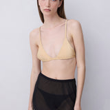 Bianca Spender Nude Crepe de Chine Unlace Bralette, minimalist silhouette, Australian designer