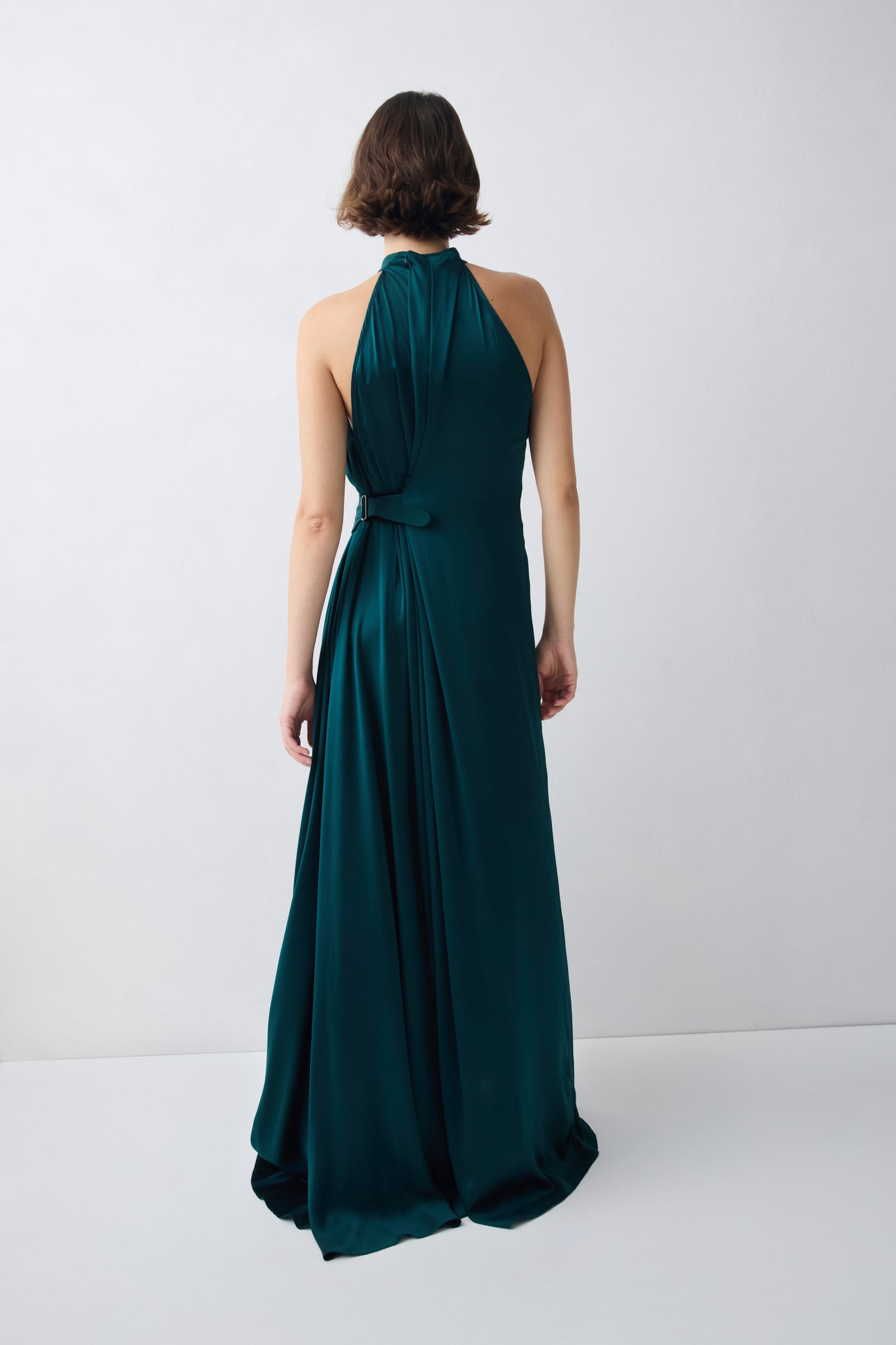 PETROL SILK ISABELLA DRESS Bianca Spender PETROL SILK ISABELLA DRESS Bianca Spender