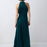 PETROL SILK SATIN  ISABELLA GOWN