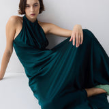 PETROL SILK SATIN  ISABELLA GOWN