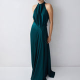 PETROL SILK SATIN  ISABELLA GOWN