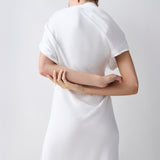 IVORY SATIN CREPE DECODE GOWN