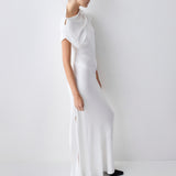 IVORY SATIN CREPE DECODE GOWN