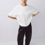 CREAM SATIN EVOLVE TOP