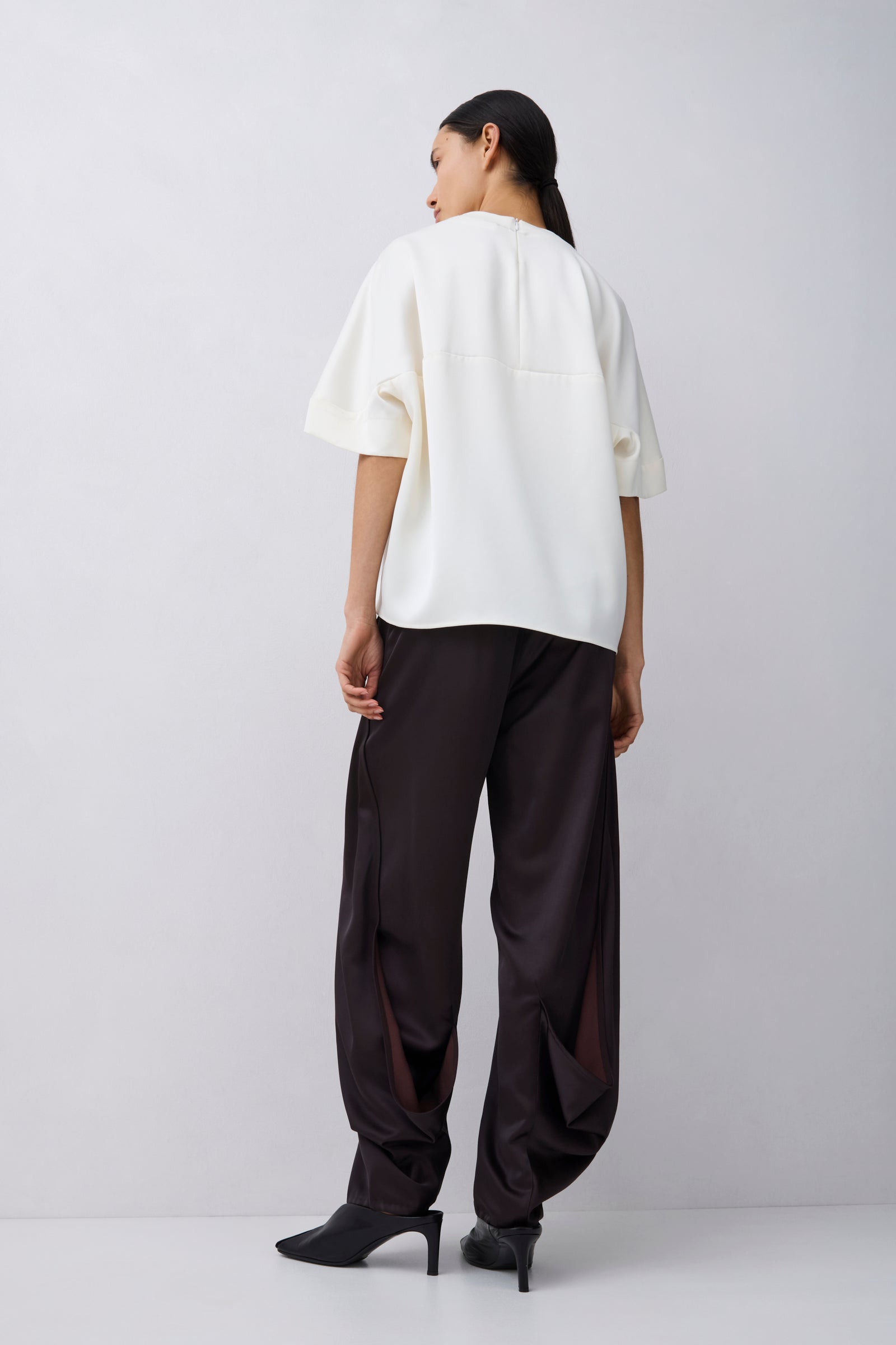 CREAM SATIN EVOLVE TOP