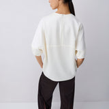 CREAM SATIN EVOLVE TOP