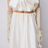 CREAM SATIN EMERGE TOP